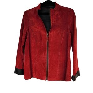 Red Suede (?) Jacket size medium(?)